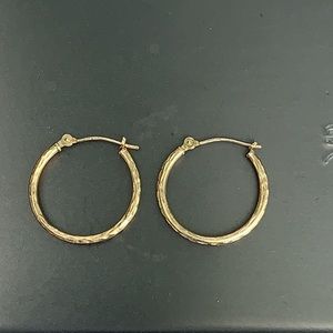14k Gold hoop earrings JCM